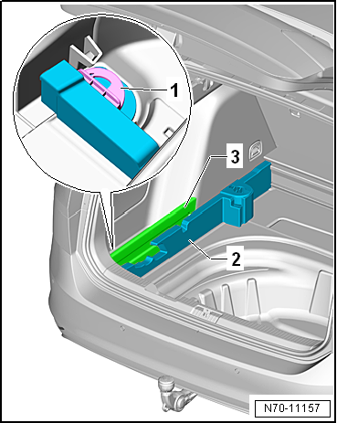 Removing and installing support for luggage compartment floor, estate