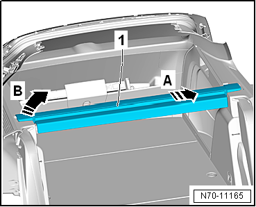 Removing and installing luggage compartment cover