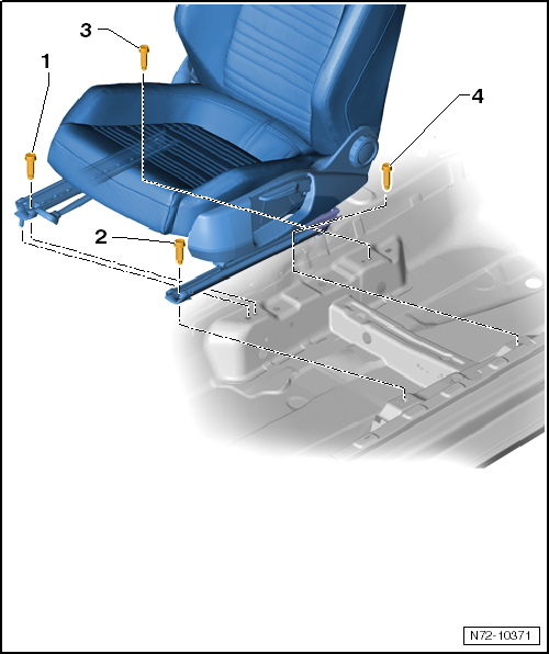 Removing and installing front seat 