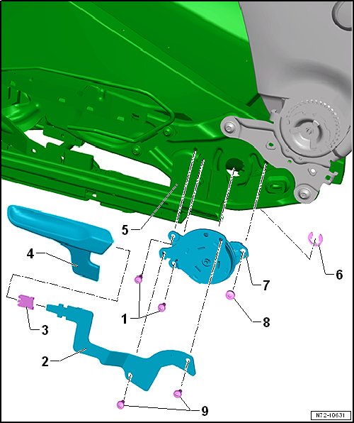 Assembly overview - seat pan