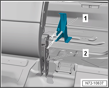 Removing and installing rear seat backrest