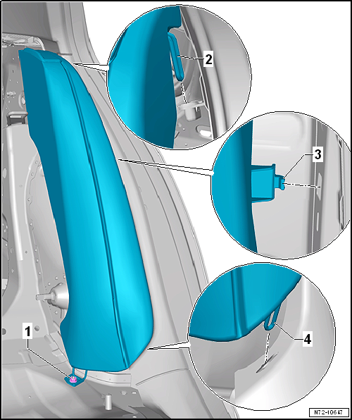 Removing and installing side padding