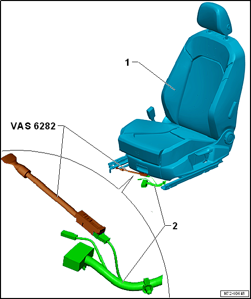 Connecting and disconnecting airbag adapter