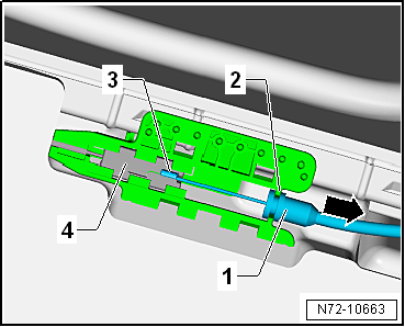 Separating and connecting Bowden cable for remote release mechanism for seat backrest