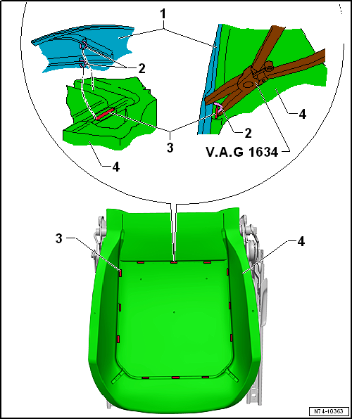 Separating seat pan cover from seat pan padding