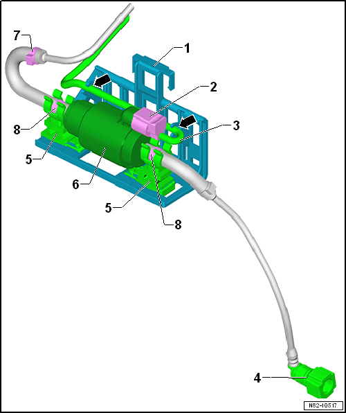 Removing and installing metering pump -V54-, Golf GTE