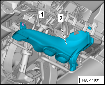 Removing and installing driver side footwell vents, LHD vehicles