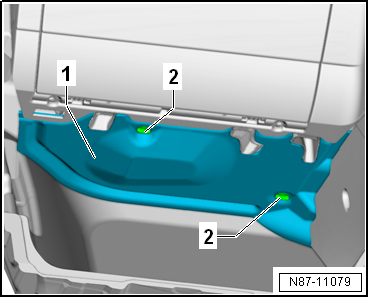 Removing and installing baffle plate, RHD vehicles