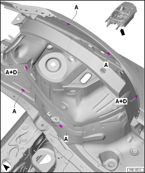 Masking areas, front body