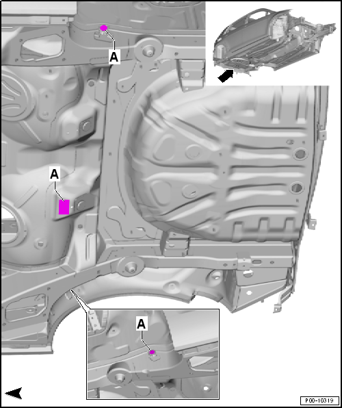 Masking areas, rear body