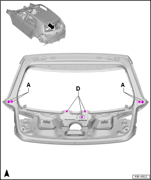 Masking areas, rear body