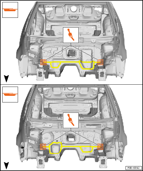 Seam seals, front body