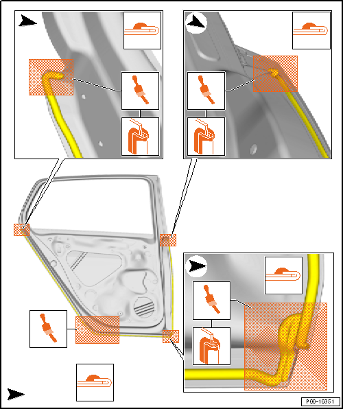 Seam seals, middle body