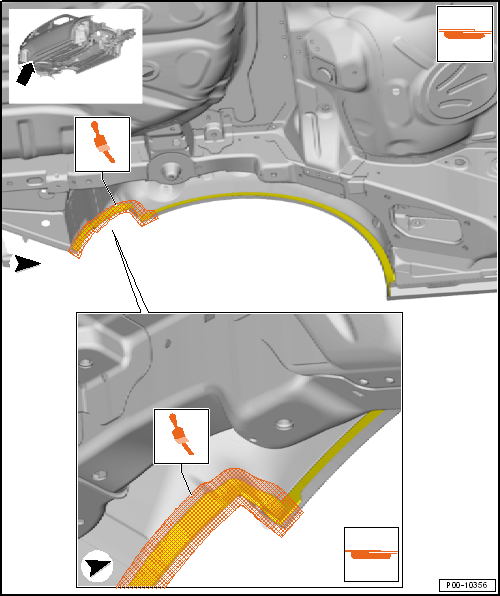 Seam seals, rear body