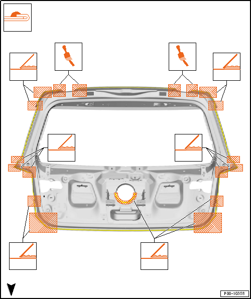 Seam seals, rear body
