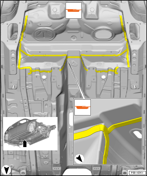 Seam seals, rear body