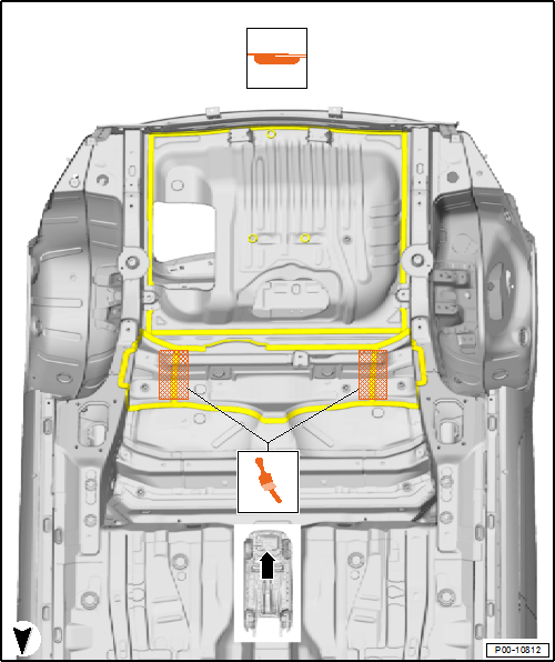 Seam seals, body of hybrid vehicles