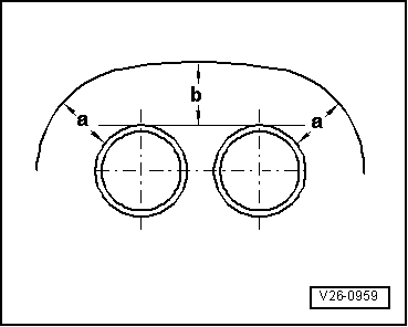 Aligning exhaust system free of tension