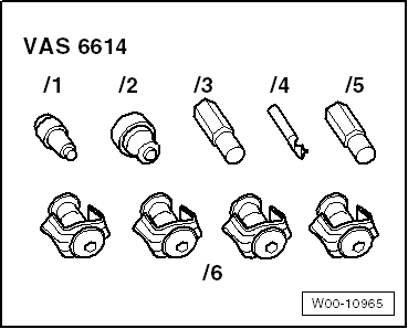 Installation tool for PDC bracket -VAS 6614-