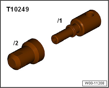 Removing and installing brake master cylinder, LHD vehicles