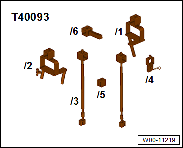 Supporting engine in installation position