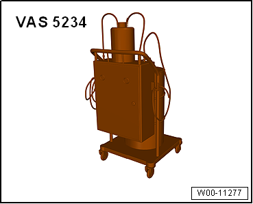 Bleeding hydraulic system following standard procedure