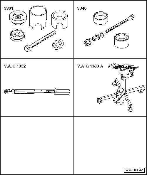 Lowering rear axle, multi-link suspension, front-wheel drive, except for e-Golf