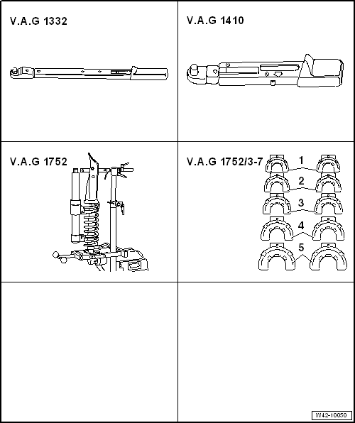 Removing and installing shock absorber, multi-link suspension, left shock absorber